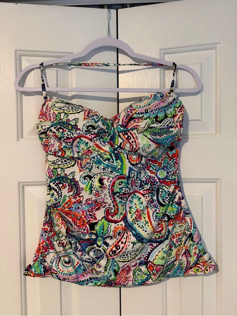 Ralph Lauren Multicolor Paisley Tankini Top